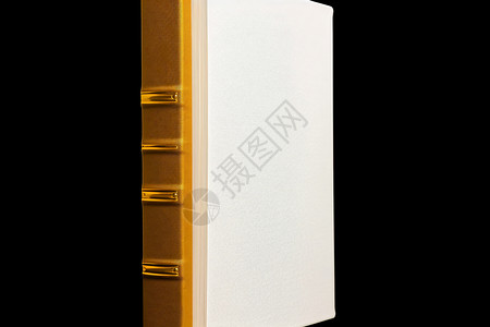 直立的书籍金色书脊高清图片