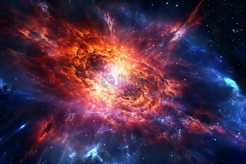 超新星的强烈光芒图片