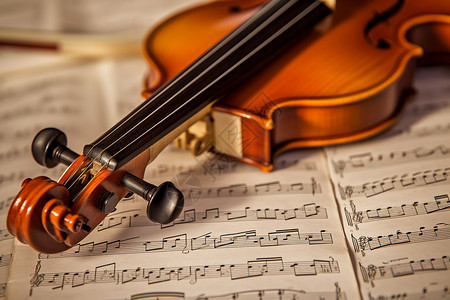 中提琴乐器乐谱管弦乐高清图片