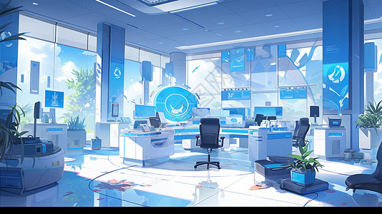 科技办公空间背景图片