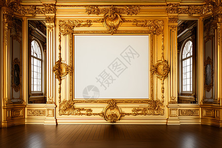 浮雕墙巴洛克风的客厅相框设计图片