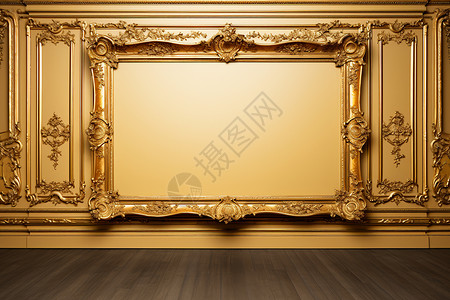 复古风格的金色相框图片