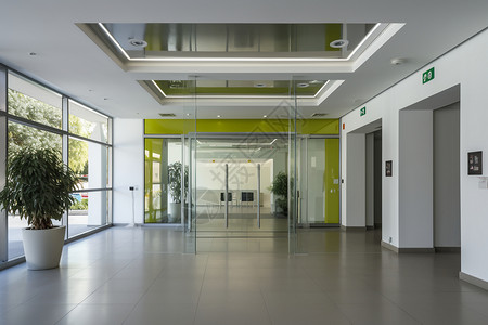 公司宽敞的大厅背景图片