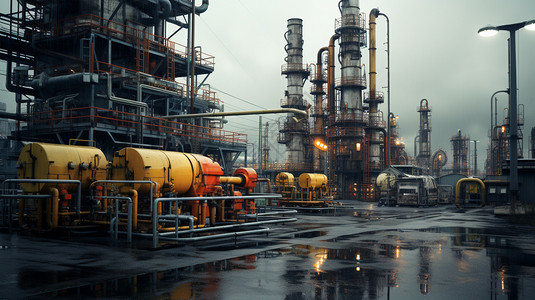 工业安全素材化工厂气体检测设计图片
