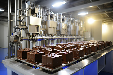 巧克力生产车间高清图片