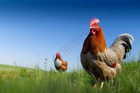 农场的鸡养殖高清图片素材