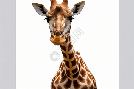 斑点照片素材一只可爱的长颈鹿背景