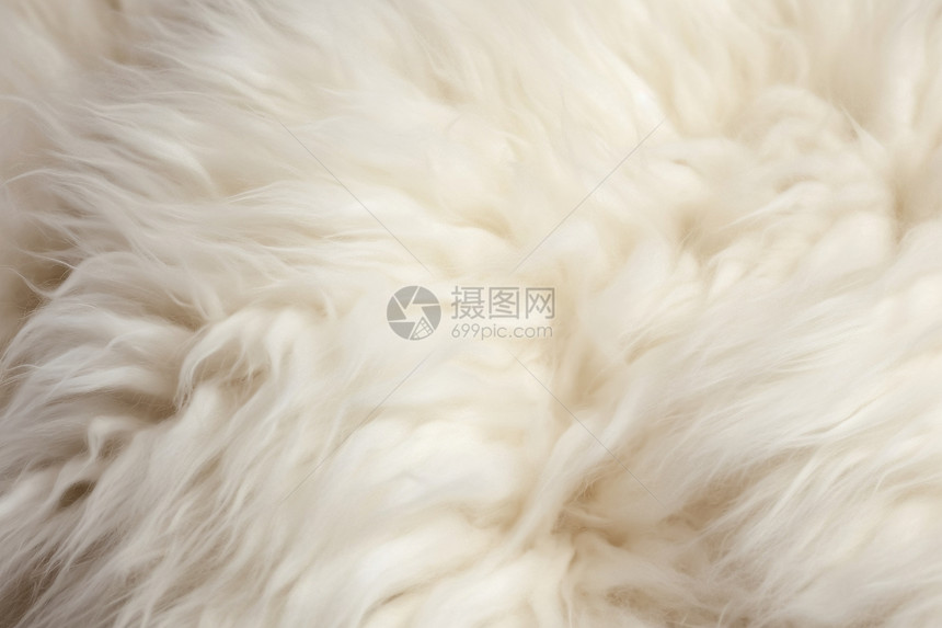 白色的羊毛地毯图片