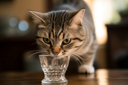 喝水的猫咪猫咪喝水高清图片