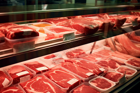 肉铺的生肉销售肉店高清图片