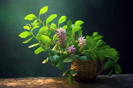 桌上美丽的植物图片