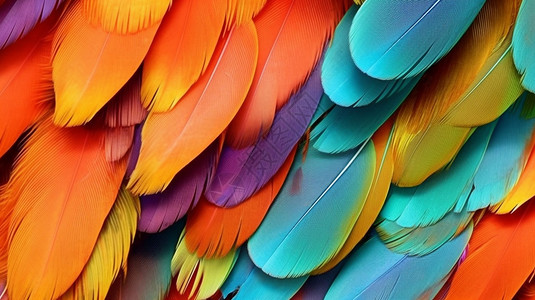 彩色鹦鹉彩色羽毛的特写镜头设计图片