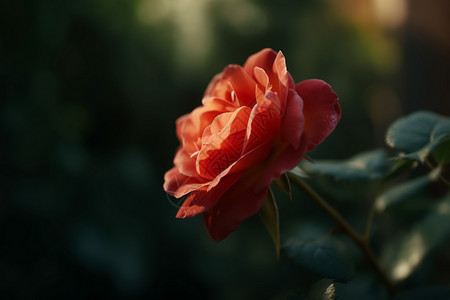 盛开的红玫瑰背景图片