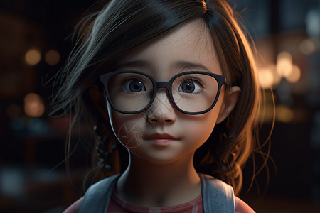 3D可爱的小女孩图片