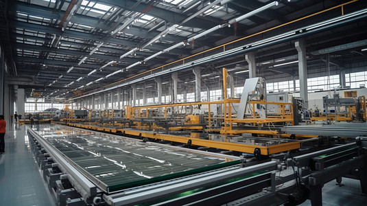 光伏玻璃厂生产线高清图片