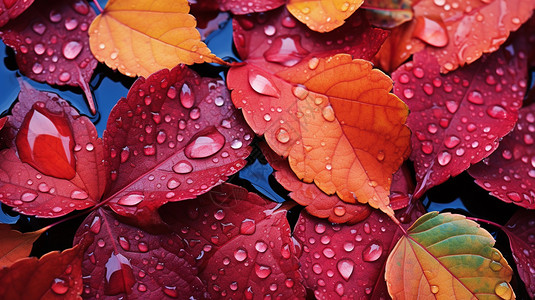 秋天的落叶背景图片