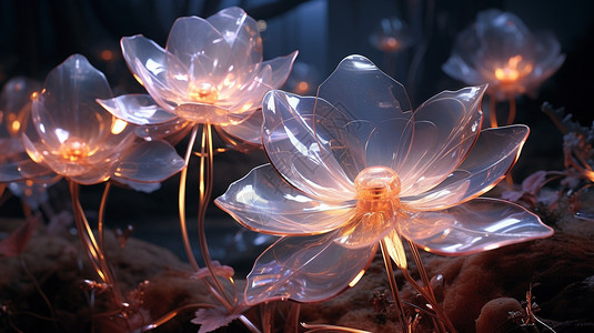 创意水晶花的概念图设计图片
