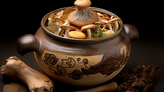 美味的蘑菇王汤锅图片