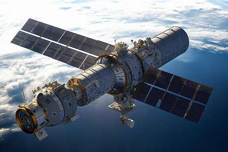 国际空间站宇航飞船背景