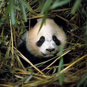 野外熊猫的特写镜头图片