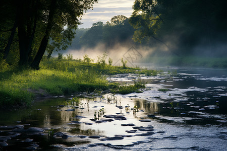 生态河流湿地图片