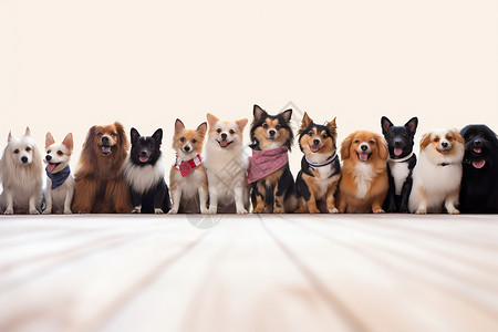 一群小狗宠物图片