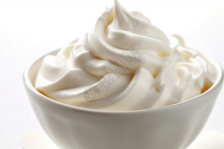 碗中的鲜奶油背景图片