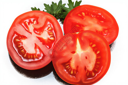 多汁有籽的西红柿背景图片