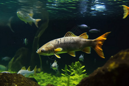 水族馆的鱼背景图片