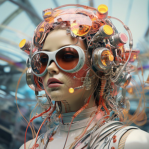 未来科技机械女性概念图图片