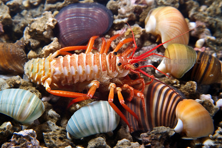 海底的虾蟹图片