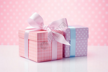 粉嫩的礼物包装图片