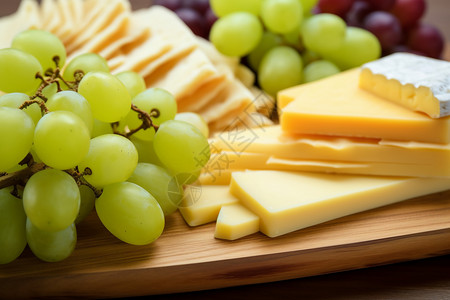 葡萄和奶酪图片