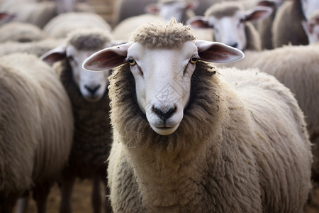 中西部农场中养殖的绵羊背景