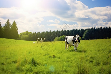 草原的奶牛图片
