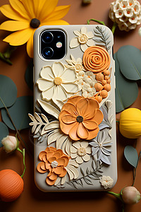 定制手机壳创意花卉设计手机壳背景