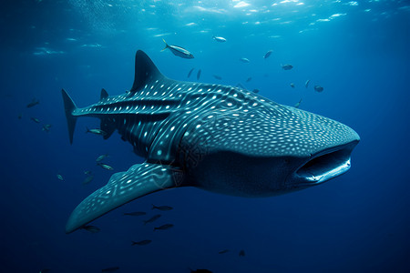海底的鲸鲨背景图片