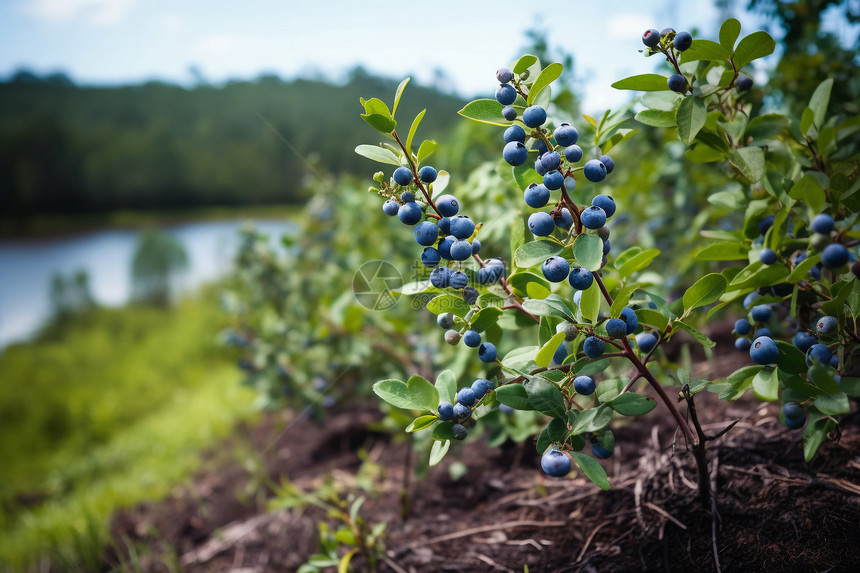 河边的蓝莓图片
