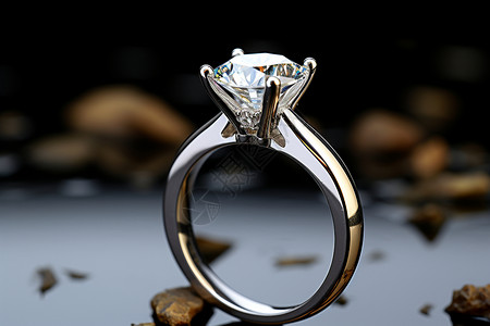 时尚钻石戒指背景图片