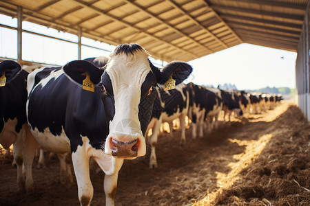 农场的一群奶牛农业高清图片素材