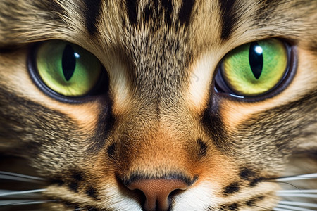 绿色眼睛的小猫图片
