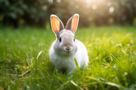 活泼可爱的小兔子图片