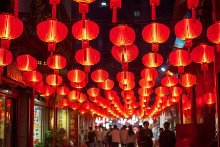 灯笼霓虹灯节日装饰灯笼背景