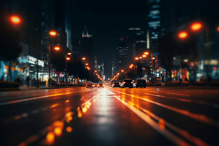 午夜城市交通高清图片