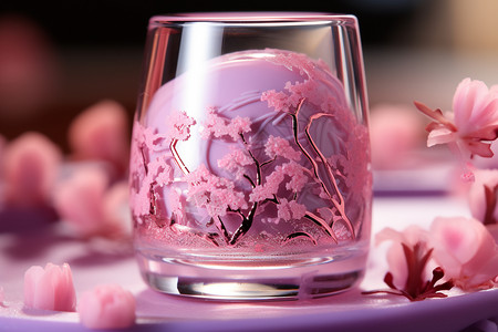 粉色创意雕刻杯子图片