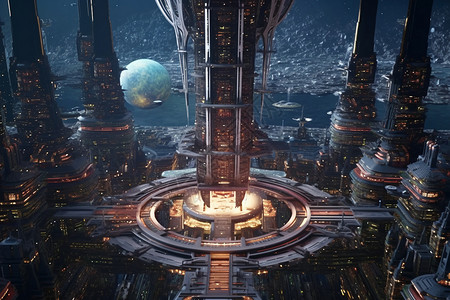 世界奇迹科幻钢铁城市设计图片