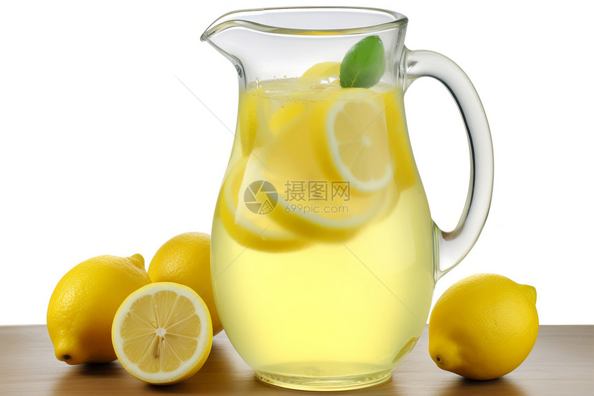 新鲜美味的柠檬汁图片