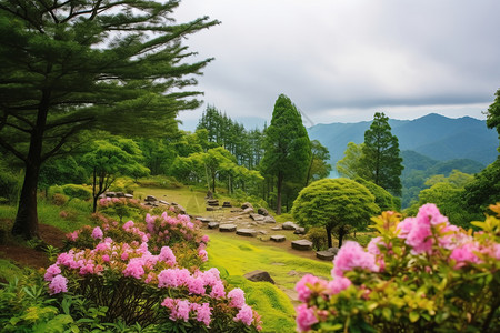 夏季美丽景观背景图片