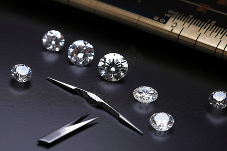 宝石表面人工切割钻石样式背景
