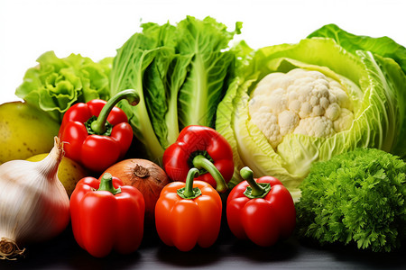 新鲜的蔬菜们图片